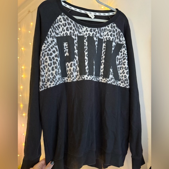 PINK Victoria's Secret Tops - Pink Leopard crewneck